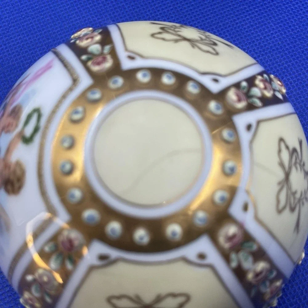 Vintage Vanity Box Ardalt Lenwile Porcelain Floral 5